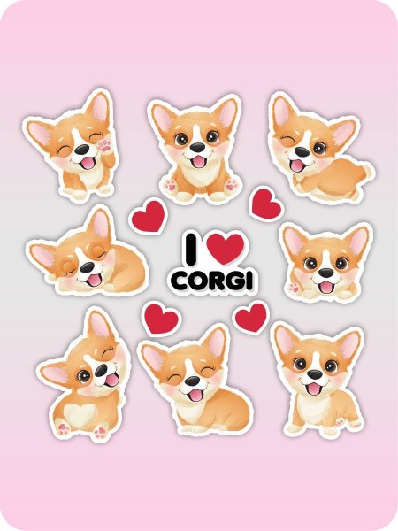 Стикеры корги