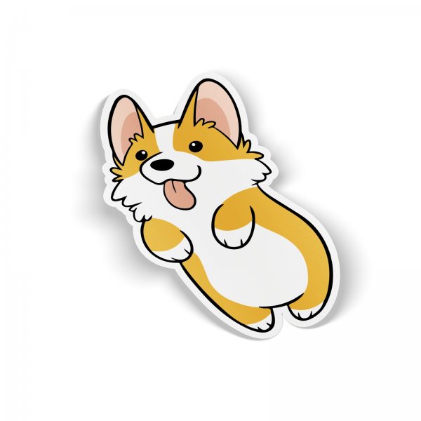 Милые наклейки корги