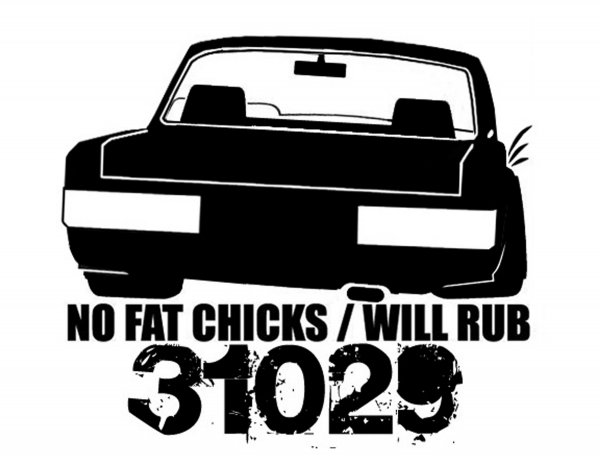 No fat chicks наклейки на авто
