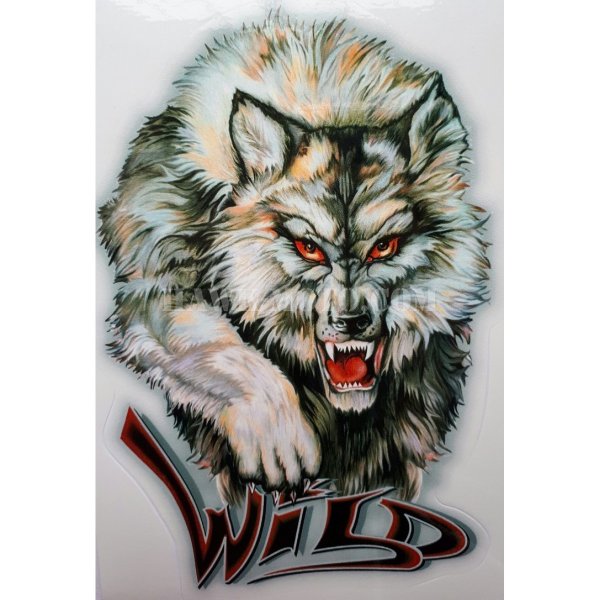 Наклейка волк Wild