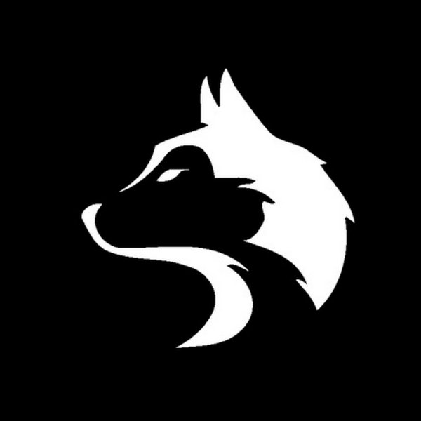 Наклейка в виде волка