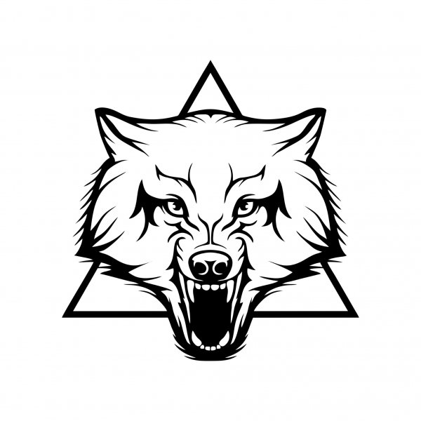 Виниловая наклейка волк