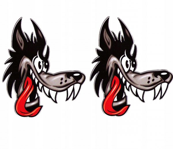 Маленькая наклейка волка