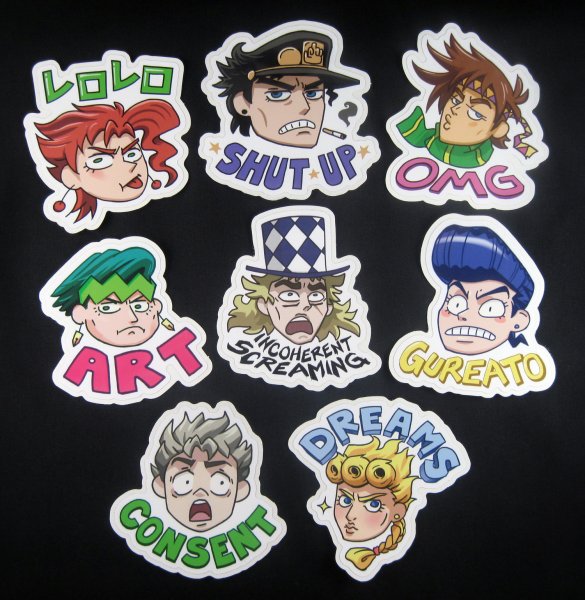Jojo Стикеры наклейки