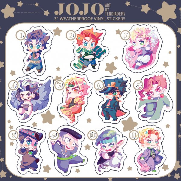 Наклейки аниме Джоджо