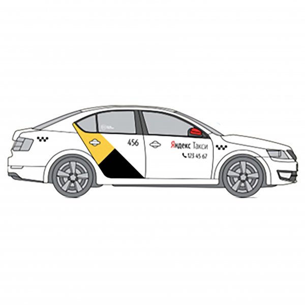 Наклейки на авто такси