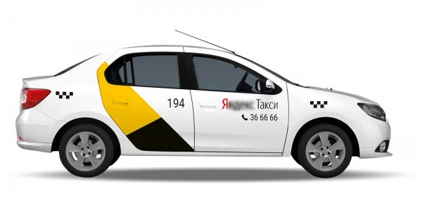 Наклейки на авто такси
