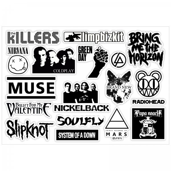 Панк рок группы наклейки