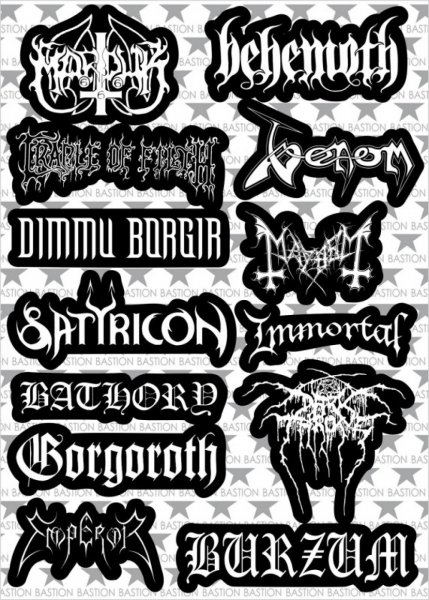 Наклейки на авто рок группы