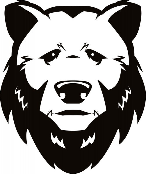 Голова медведя наклейка