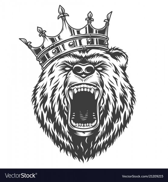 Логотип медведя с короной