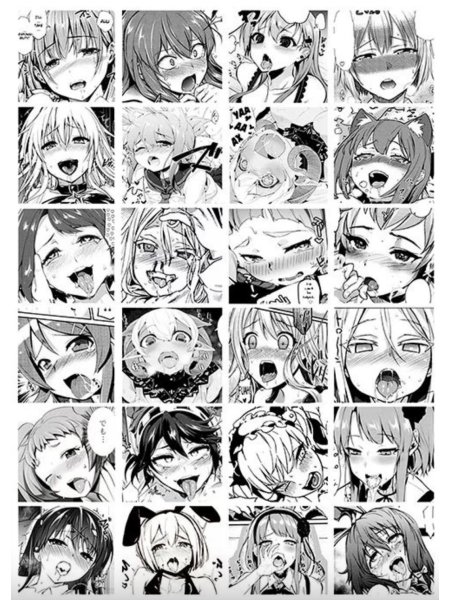 Аниме Стикеры ахегао