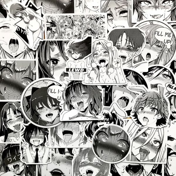 Стикеры ахегао для распечатки