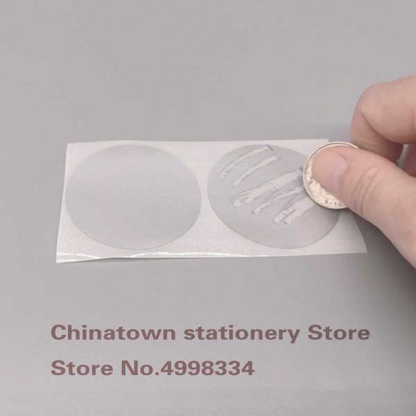 Скретч наклейки в рулонах круглые