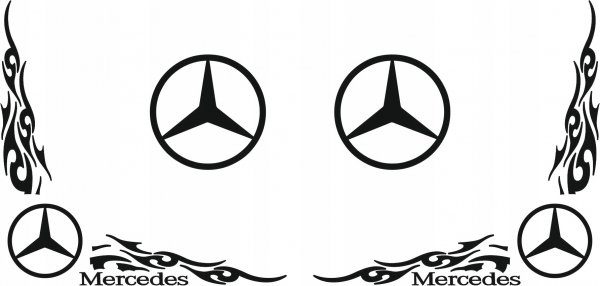 Наклейки на боковые стекла Мерседес