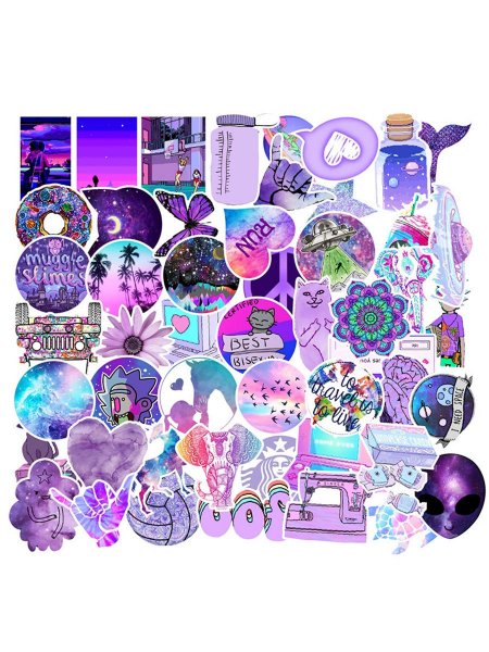 Фиолетовые наклейки