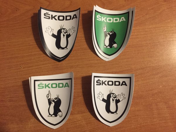 Наклейка Шкода Кротик