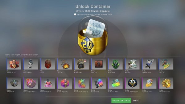 Капсула с наклейками КС 20