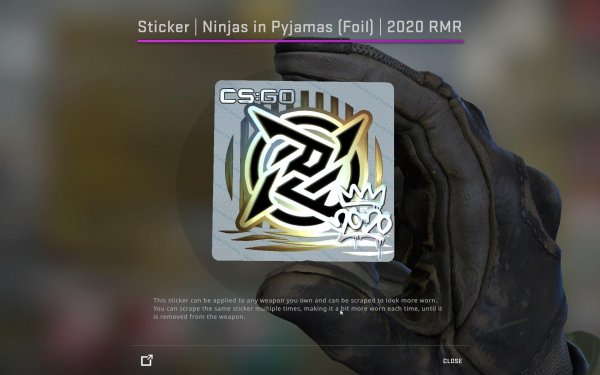 Ninjas in Pyjamas наклейка Золотая