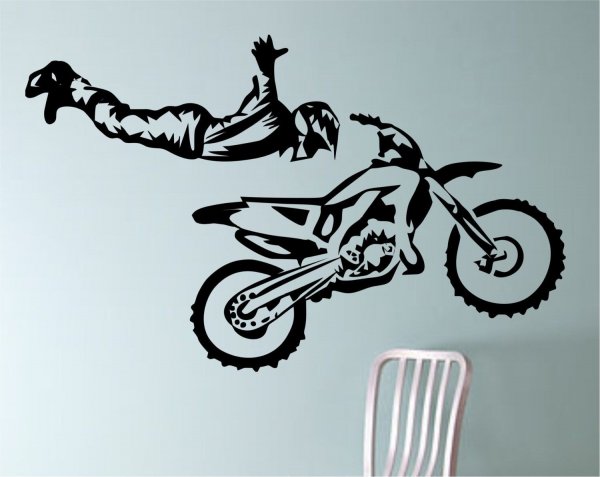 Мото наклейка мотокросс