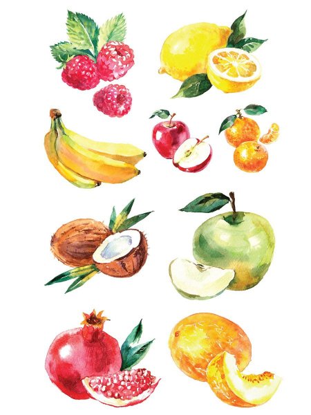 Стикеры фруктов