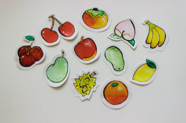 Фрукты и овощи (с наклейками)