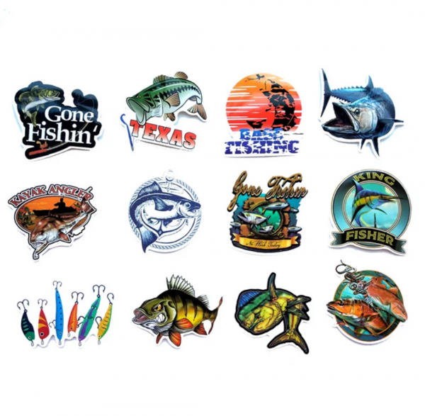 Наклейки на машину рыбалка