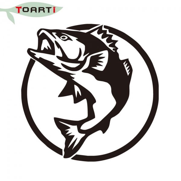 Наклейка злая рыба