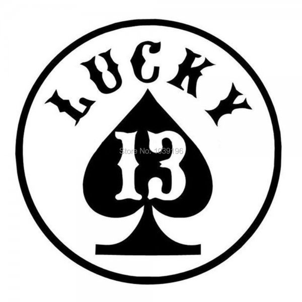 Номер 13 наклейка на авто