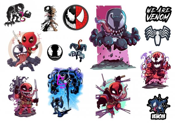 Стикеры Марвел Веном