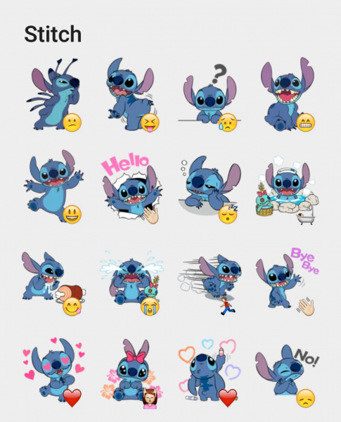 Стич наклейки для распечатки