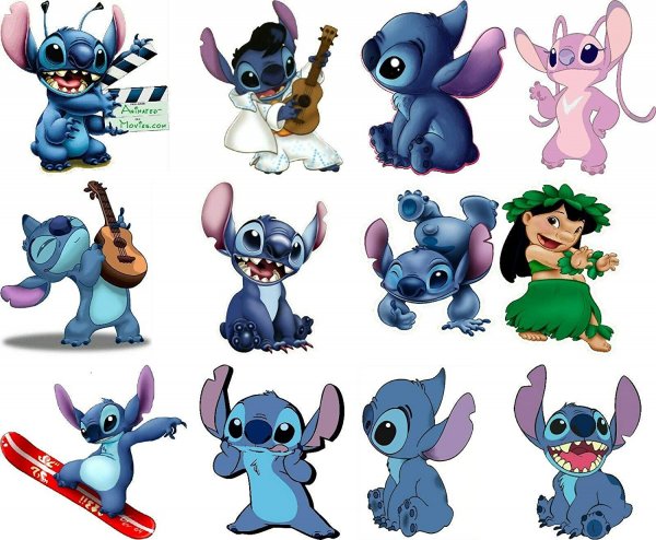 Стич наклейки для распечатки