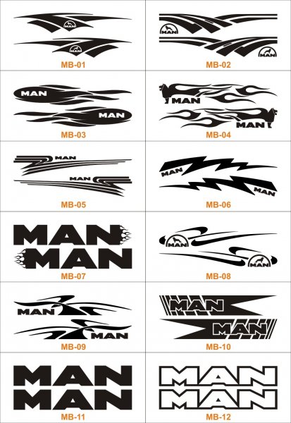 Наклейки на авто man