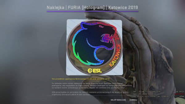 Furia CS go наклейка