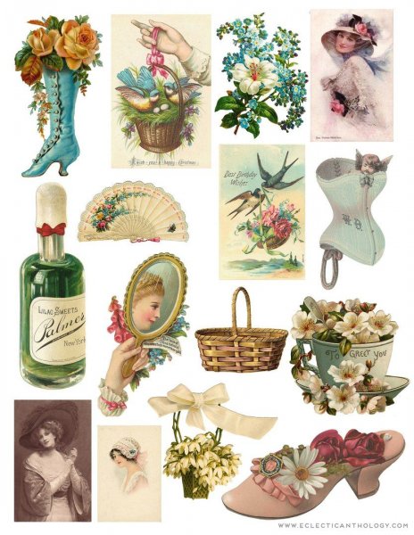 Наклейки в винтажном стиле