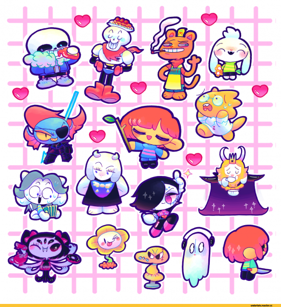 Андертейл Стикеры для ДС