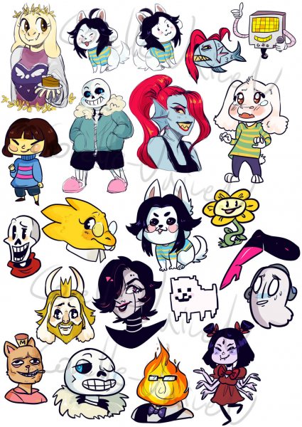 Андертейл Стикеры со словами