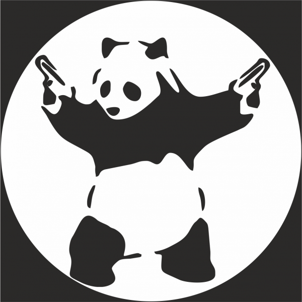 Панда наклейка на машину