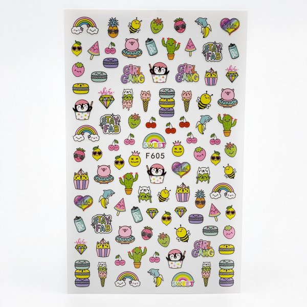 Миниатюрные наклейки для ногтей