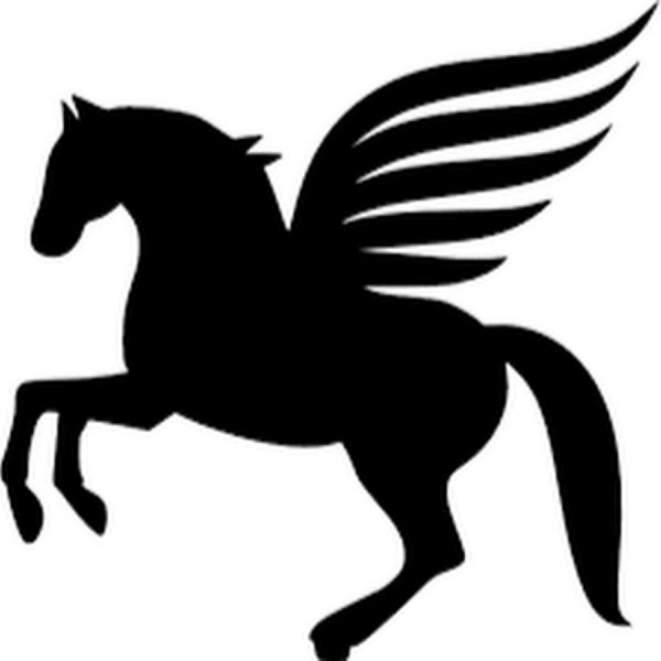 Пегас трафарет