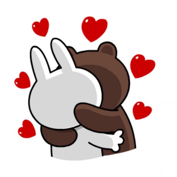 Стикер обнимашки