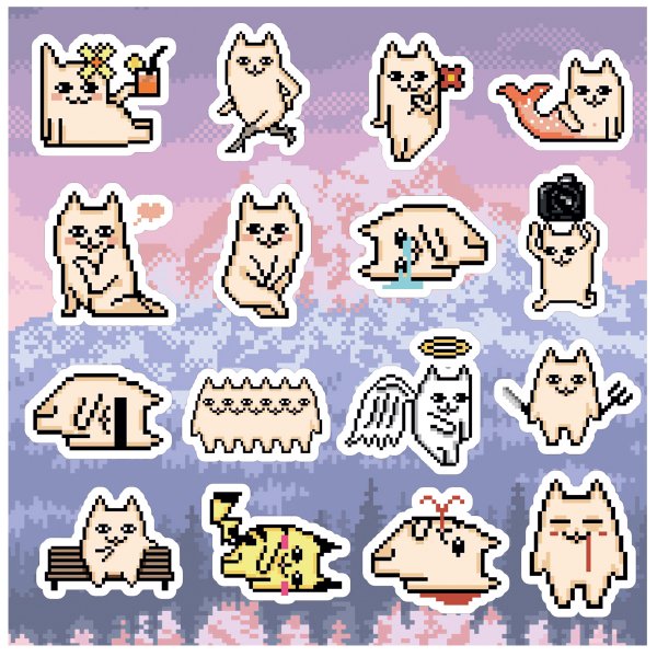 Пиксельные Стикеры