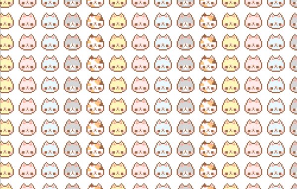 Милые пиксельные котики обои