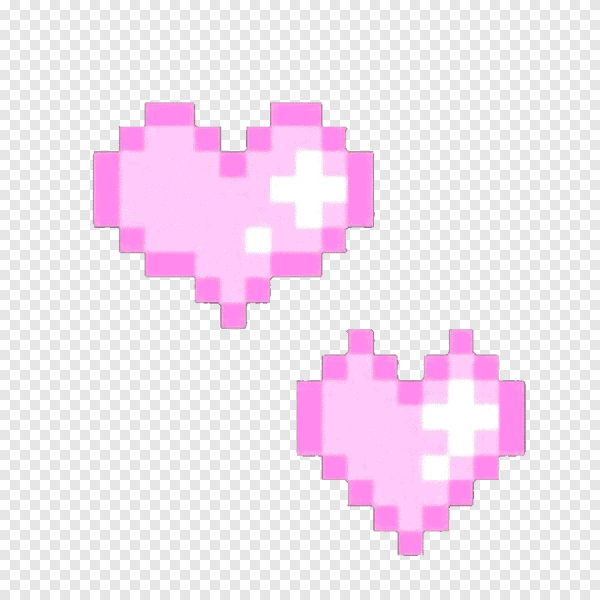 Пиксельное розовое сердце