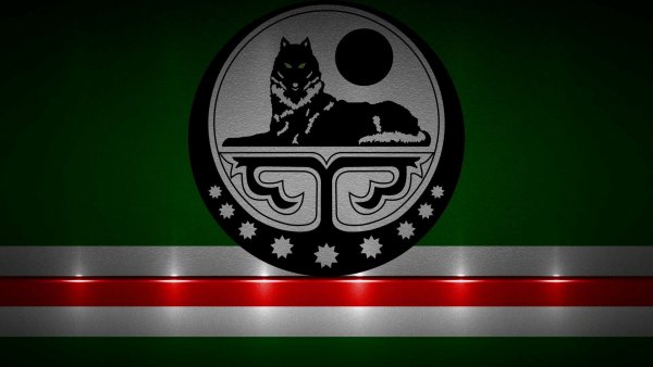 Флаг Ичкерии с волком