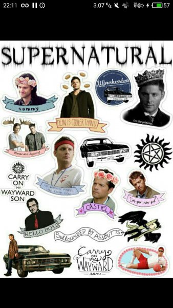 Наклейки сверхъестественное для распечатки