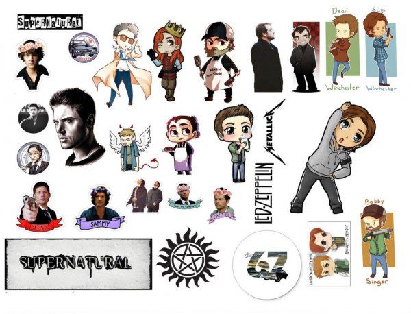 Сверхъестественное стикер пак