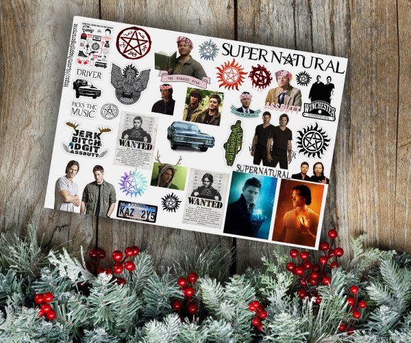 Наклейки на ноутбук сверхъестественное