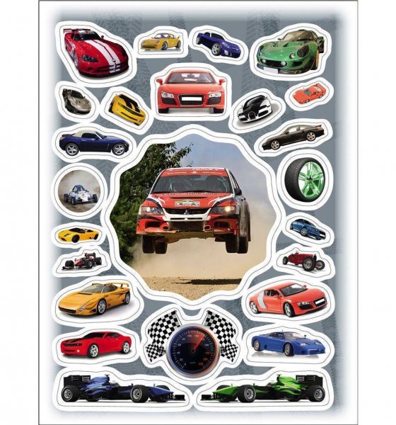 Росмэн набор наклеек Стикерляндия быстрые машины, 100 шт.
