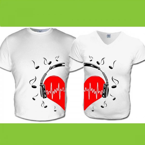 Рисунок для футболок для двоих